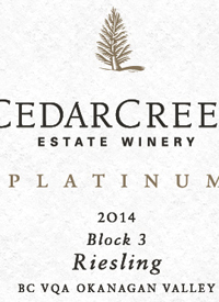 CedarCreek Platinum Block 3 Rieslingtext