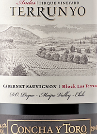 Concha y Toro Terrunyo Andes Block Las Terrazas Cabernet Sauvignon Pirque Vineyardtext