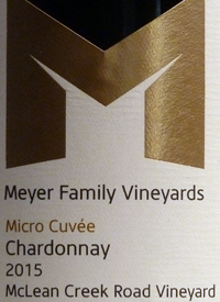 Meyer Family Vineyards Chardonnay Micro Cuvée McLean Creek Road Vineyardtext