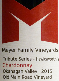 Meyer Family Vineyards Chardonnay Tribute Series Hawksworth Young Chef Scholarship Old Main Road Vineyardtext