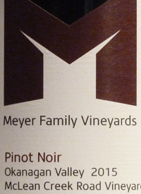 Meyer Family Vineyards Pinot Noir Reimer Vineyard Kelownatext
