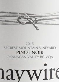 Haywire White Label Pinot Noir Seacrest Mountain Vineyardtext