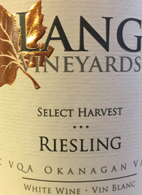 Lang Vineyards Select Harvest Rieslingtext