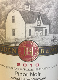 Hidden Bench Locust Lane Vineyard Pinot Noirtext