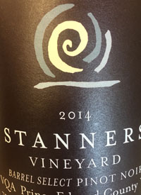 Stanners Vineyard Barrel Select Pinot Noirtext