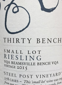 Thirty Bench Small Lot Riesling Steel Post Vineyardtext
