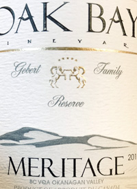 Oak Bay Vineyard Meritage Gebert Family Reservetext